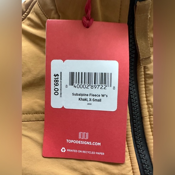 Topo Designs Tan Fleece Jacket - Picture 3 of 6